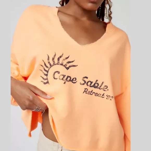 NWT Urban Outfitters Out From Under Around The Way 2 Piece Set Orange Small - Picture 5 of 6